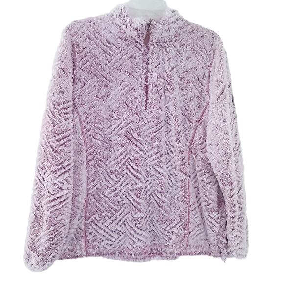 Simply Southern Sherpa Quarter Zip Coat Large Women Snuggly Warm! - Picture 1 of 4